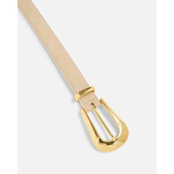 Aureum NIB #17 Buttercream & Gold Suede Belt Size XS/S - Picture 3 of 9